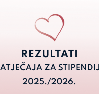 Rezultati natječaja za stipendije Zaklade 2025./2026.